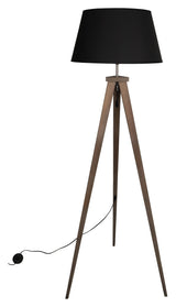 Woood Omar Floor Lamp - Bambus/svart stoff, H153