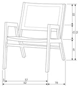 PEM Lounge stol i lysebrun aluminium