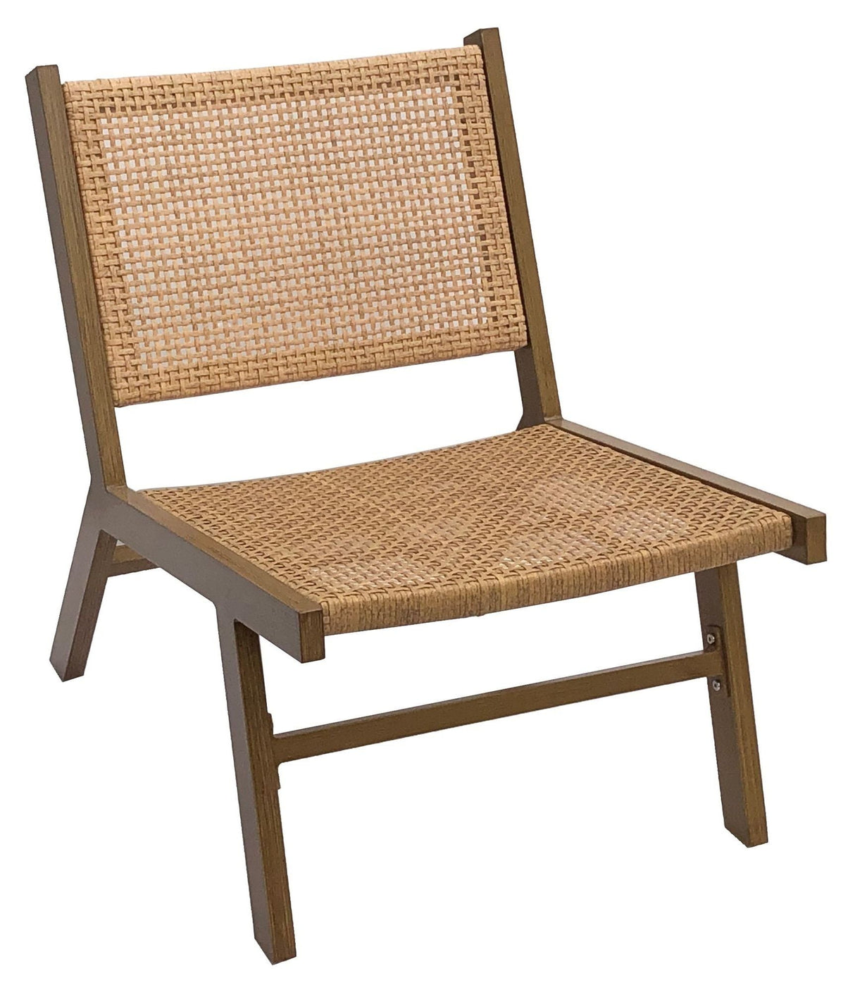 Woood Puk Lounge Chair - Brown Aluminium/Merge