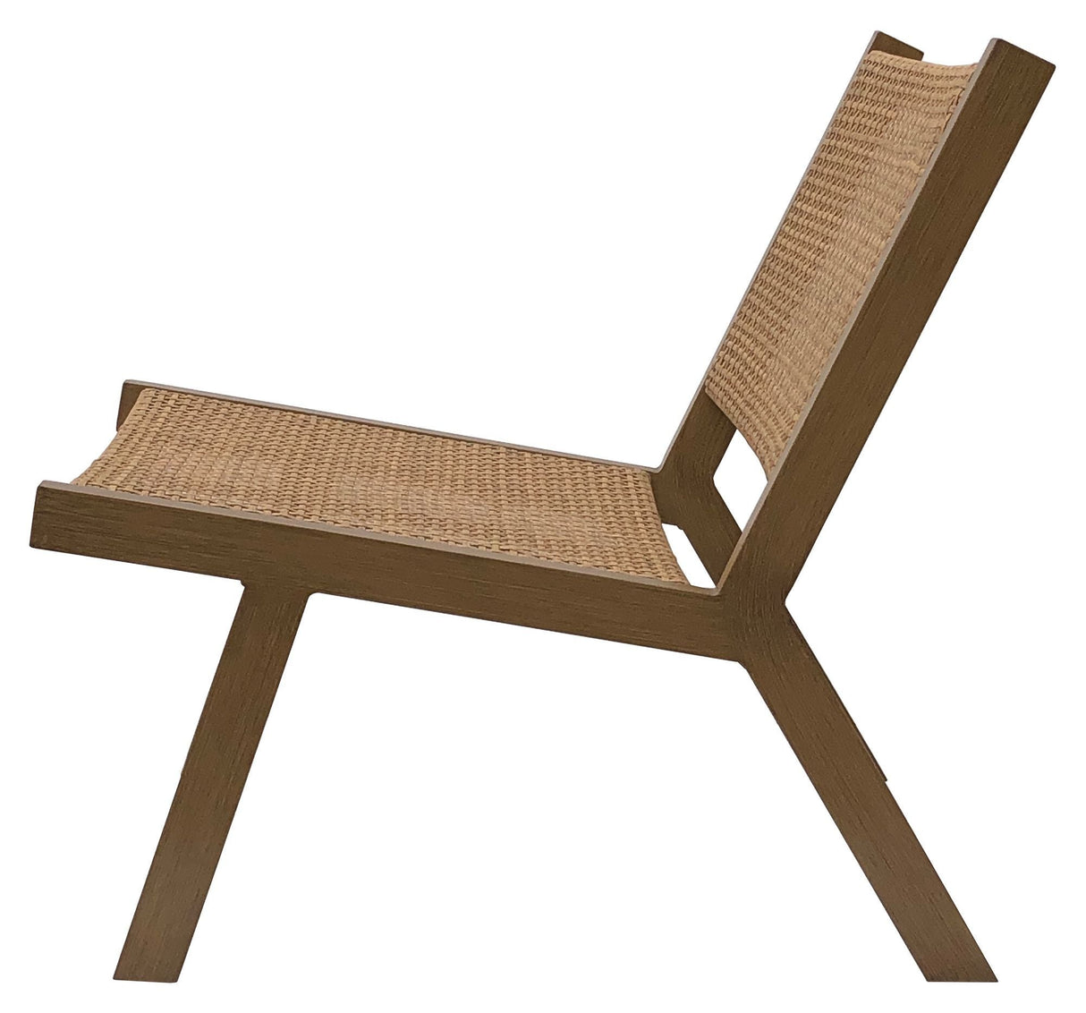 Woood Puk Lounge Chair - Brown Aluminium/Merge