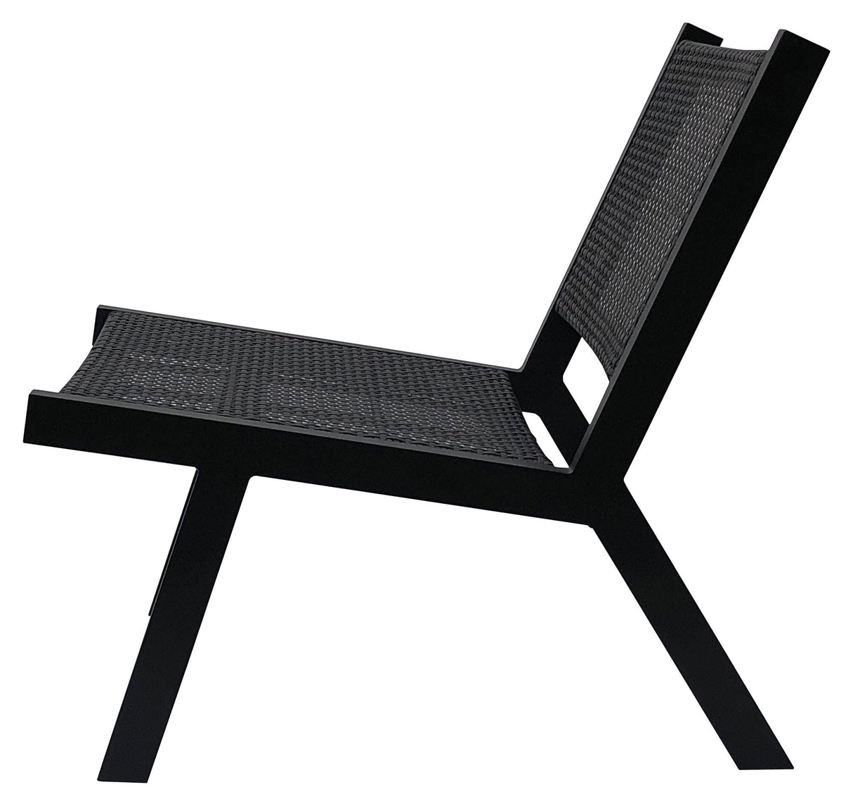 Woood Puk Lounge Chair - Svart aluminium/fusjon