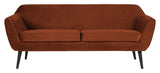 Woood Rocco 2 -seters sofa - Rust Velour