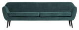 Woood Rocco 4 -seters sofa - Teal Velour