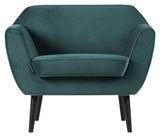 Woood Rocco lenestol - Teal Velour