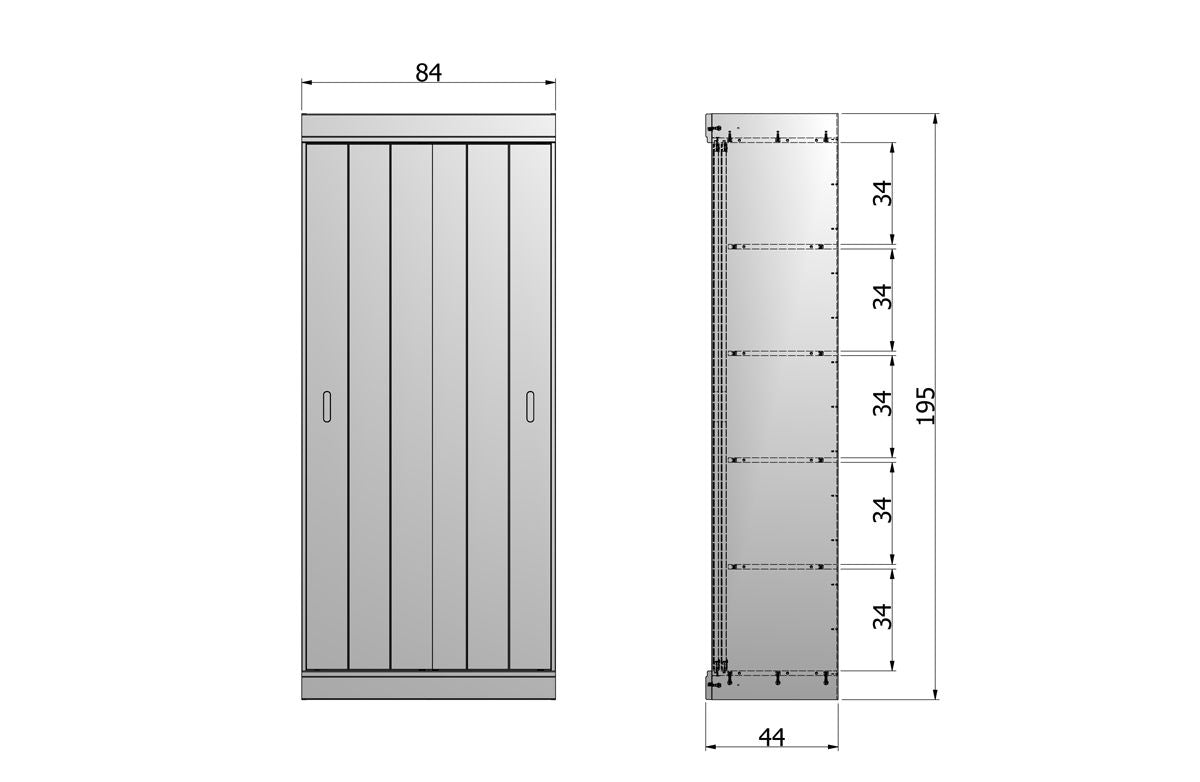 Woood - Row garderobe - hvit