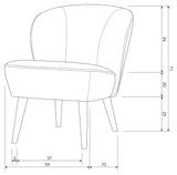 Sara Lounge Chair - varm lilla