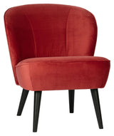 Woood Sara Lounge Chair - Raspberry Velour