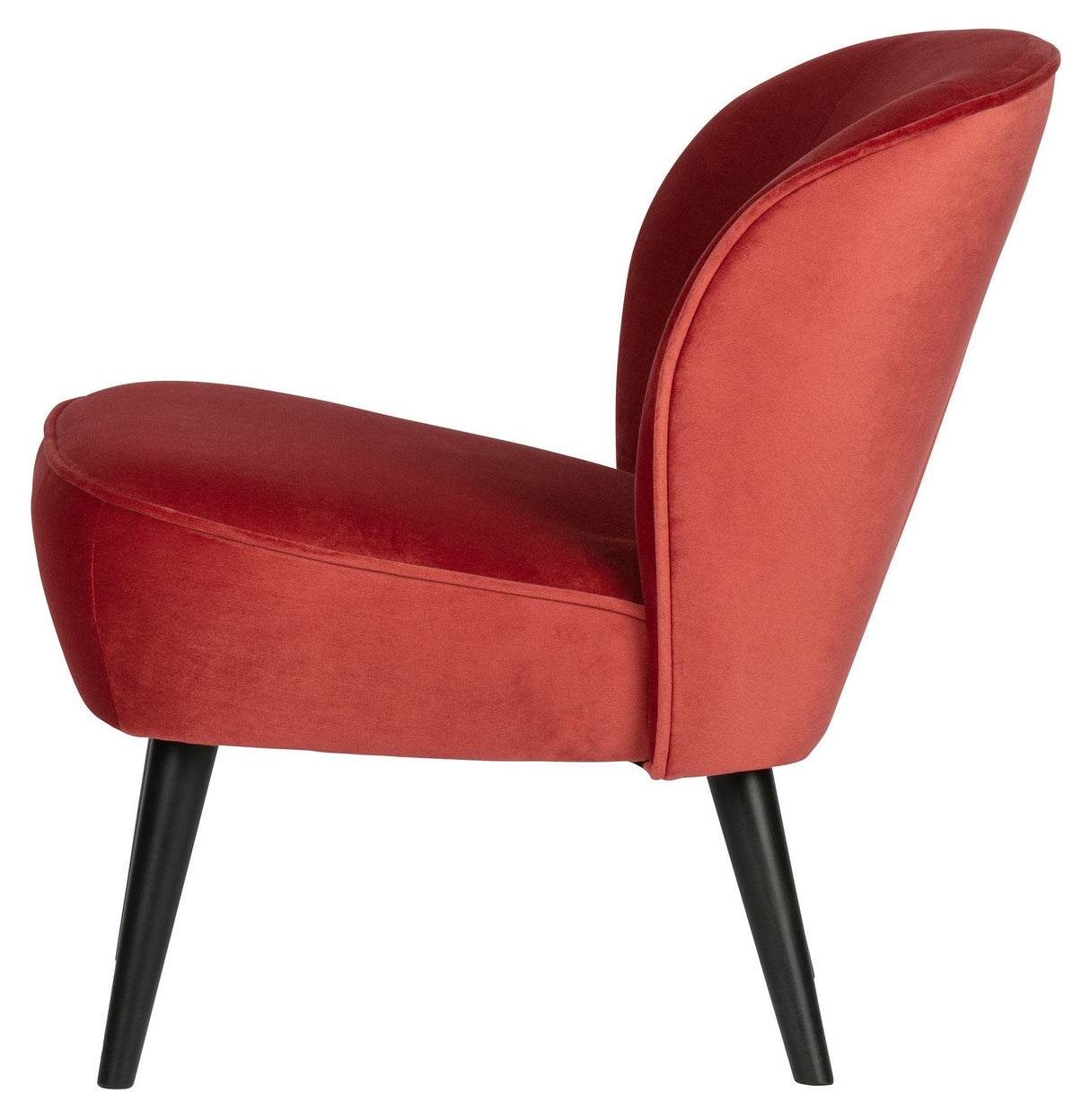 Woood Sara Lounge Chair - Raspberry Velour