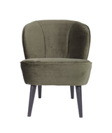 Woood - Sara Lounge Chair - Warm Green Velvet