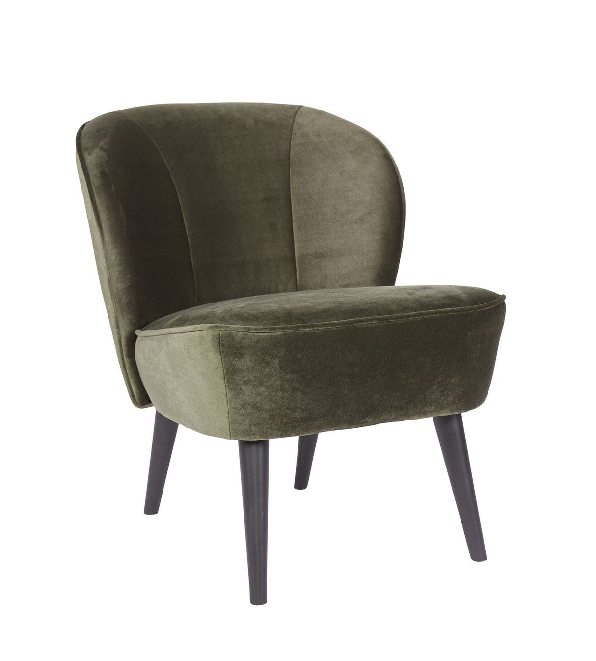 Woood - Sara Lounge Chair - Warm Green Velvet