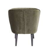 Woood - Sara Lounge Chair - Warm Green Velvet