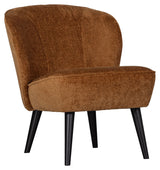 Woood Sara Lounge Chair, velour w. Struktur Cognac