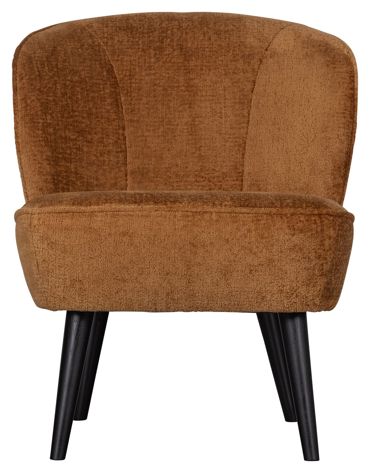 Woood Sara Lounge Chair, velour w. Struktur Cognac