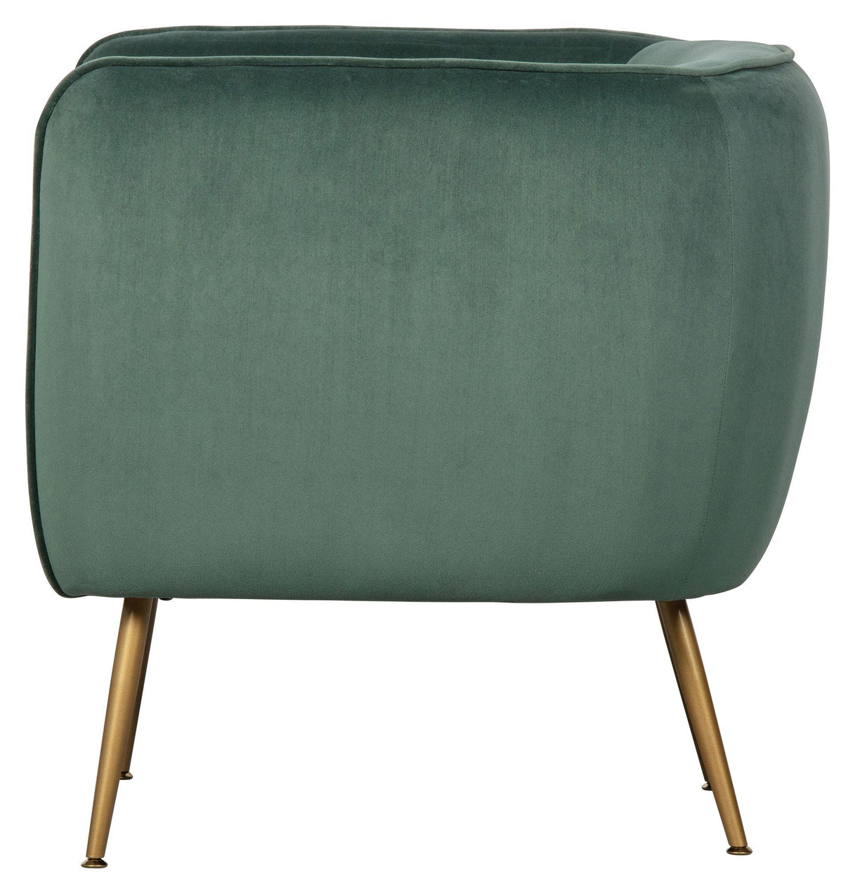 Woood Scout Lounge Chair - Green Velour