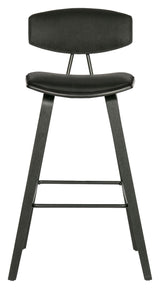 Woood Senn Bar Chair - Black Velvet