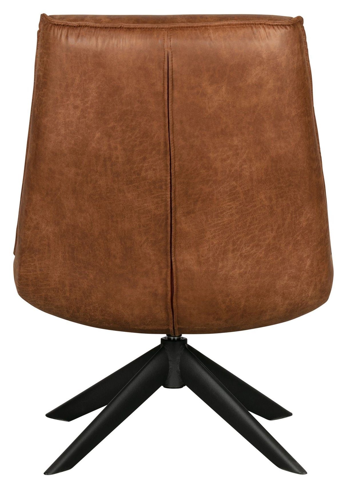 Woood Skyler lenestol w. Svivbar fot - Cognac Leatherette