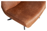 Woood Skyler lenestol w. Svivbar fot - Cognac Leatherette