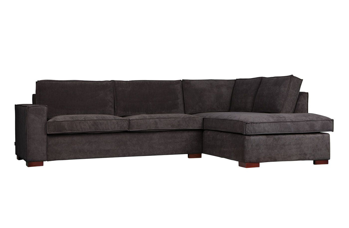 Woood - Thomas Corner Sofa - Gray Fabric - Right