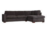 Woood - Thomas Corner Sofa - Gray Fabric - Right