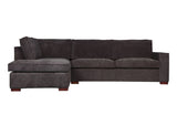 Woood - Thomas Corner Sofa - Gray Fabric - til venstre