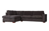 Woood - Thomas Corner Sofa - Gray Fabric - til venstre