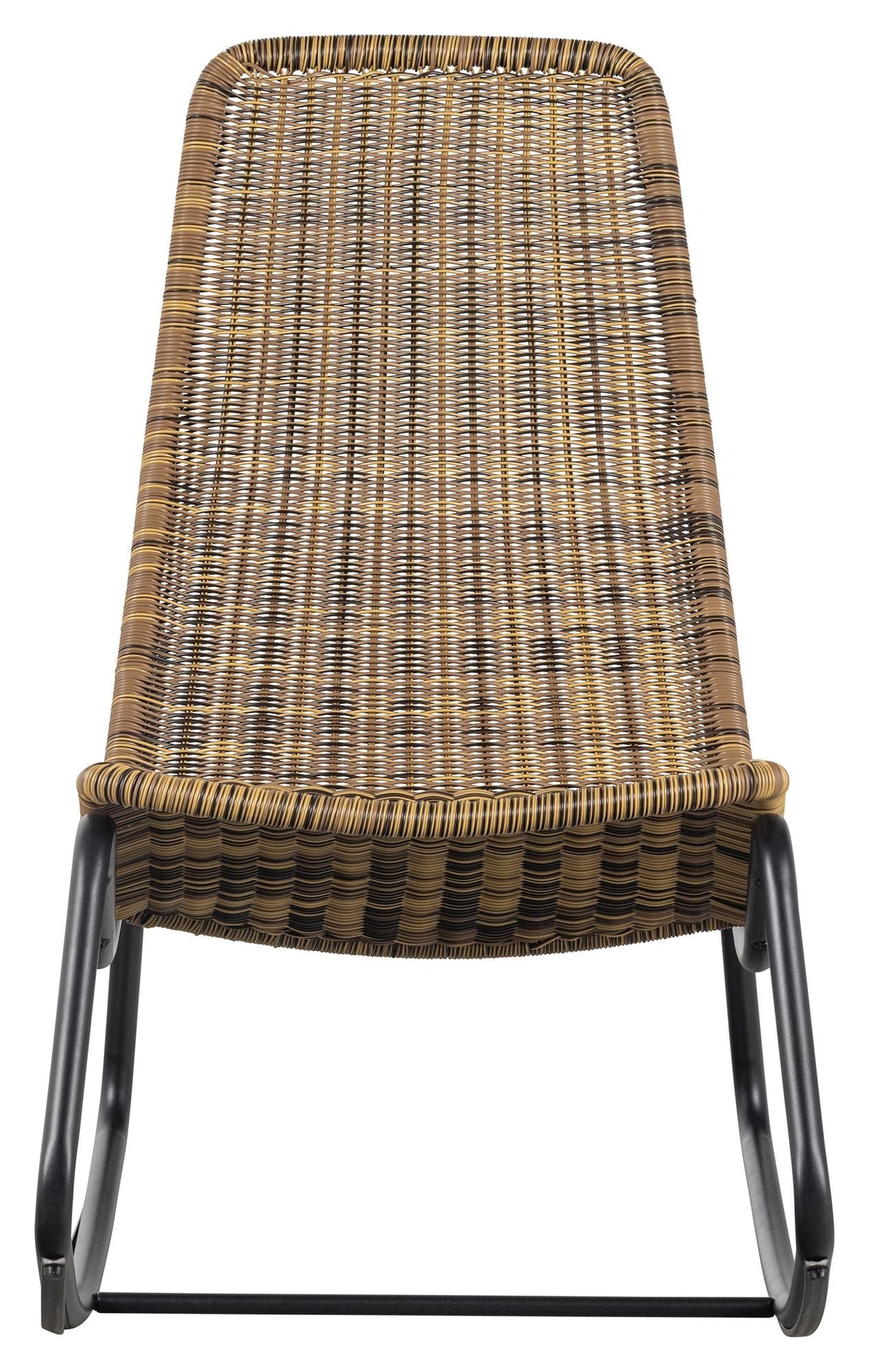 Tom Swing Chair Outdoor, Rattan/Black Metal