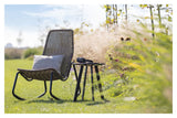 Tom Swing Chair Outdoor, Rattan/Black Metal