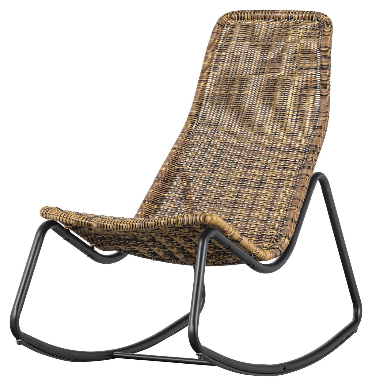 Tom Swing Chair Outdoor, Rattan/Black Metal