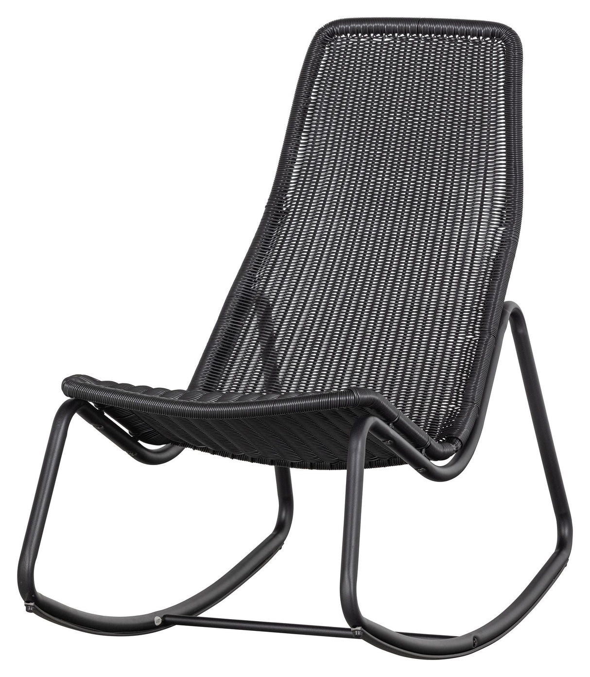 Tom Swing Chair Outdoor, Black Rattan/Metal