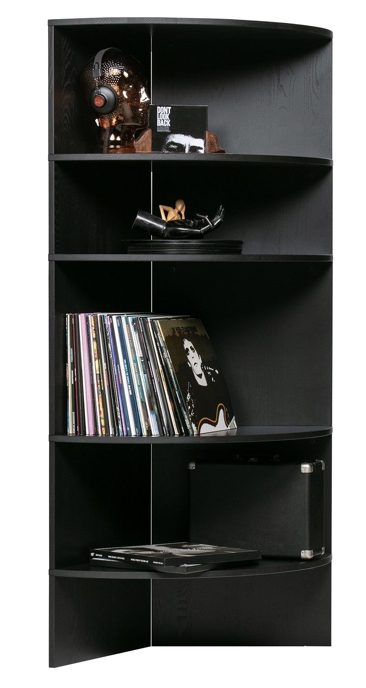 Woood Trian Tower Shelf - Black Ask