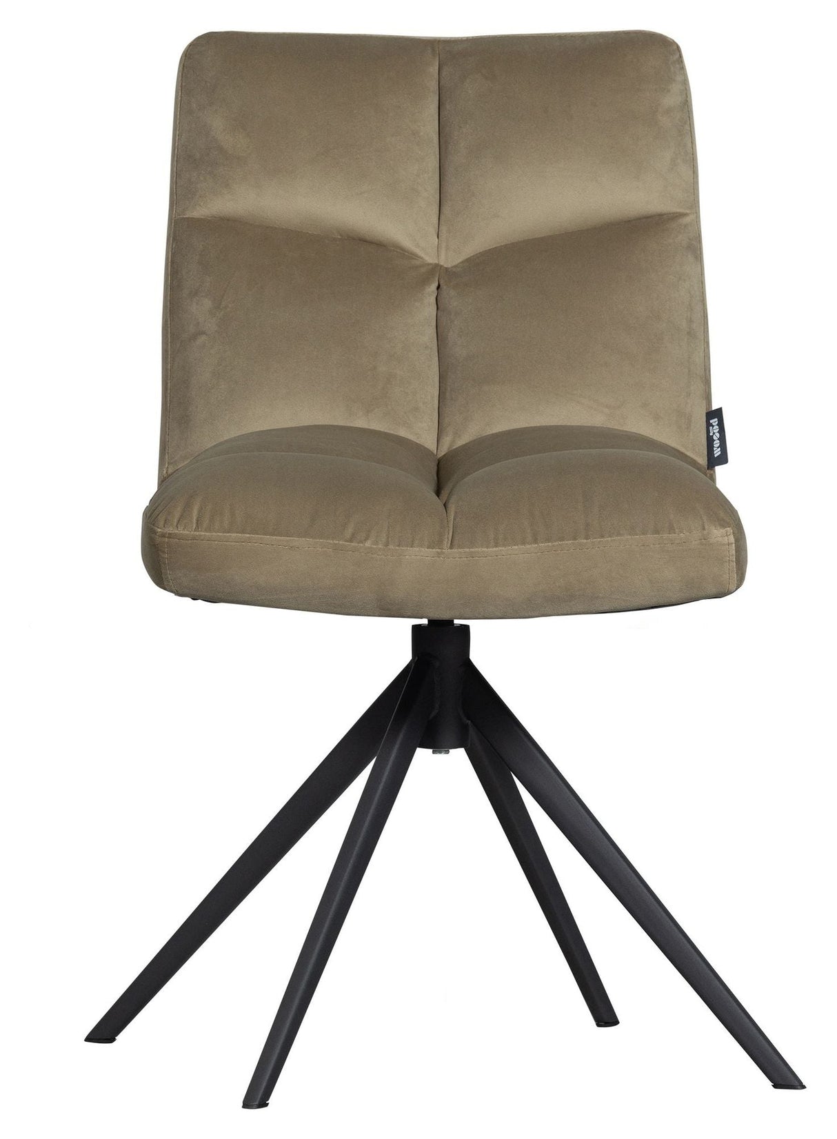 Vinny Swivel Chair, Smoke Green Velvet