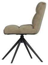 Vinny Swivel Chair, Smoke Green Velvet