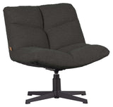 Vinny Lounge Chair med Turning Stand, Dark Grey Bouclé