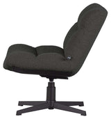 Vinny Lounge Chair med Turning Stand, Dark Grey Bouclé