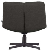 Vinny Lounge Chair med Turning Stand, Dark Grey Bouclé