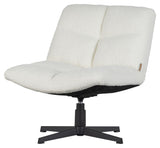 Vinny Lounge Chair w. Swivel Foot - Off -White Bouclé