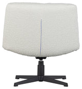 Vinny Lounge Chair w. Swivel Foot - Off -White Bouclé