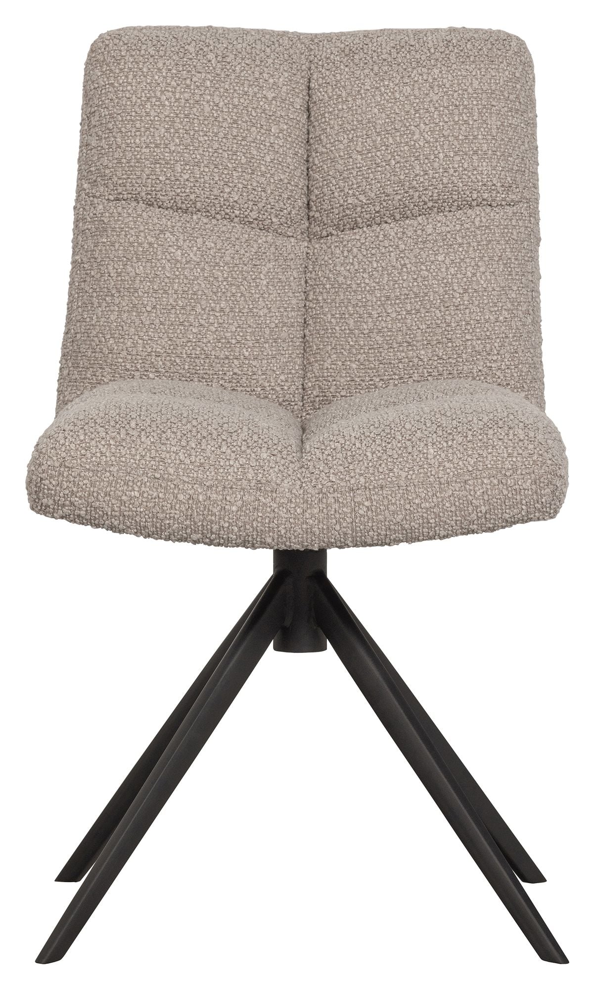 Vinny Dining Chair with Swivel Foot - Beige Bouclé