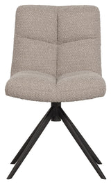 Vinny Dining Chair with Swivel Foot - Beige Bouclé