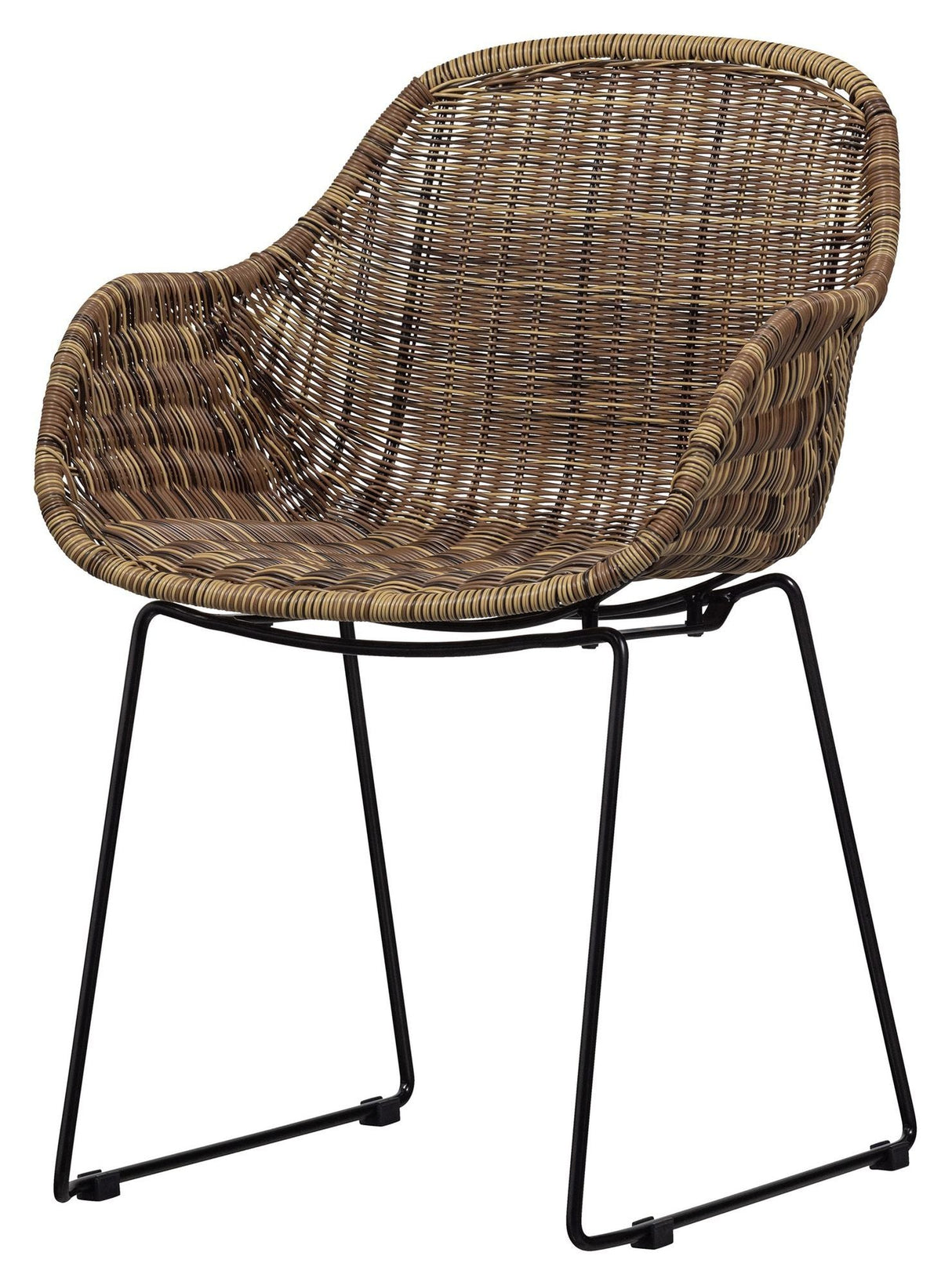 Willow Garden Chair w. Armrests, natur