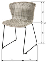 Vinger spisestol sett w. 2, Sunkissed Polyrattan