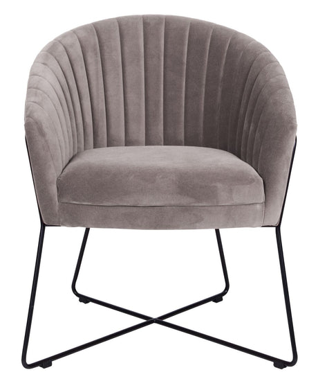 Zitta Lounge Chair - Gray W. Black Metal Frame