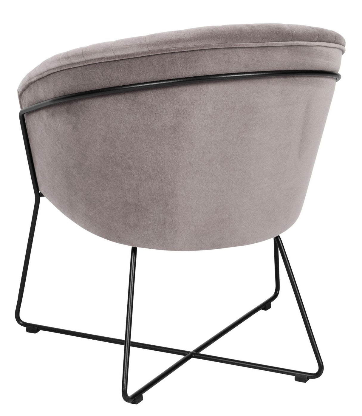 Zitta Lounge Chair - Gray W. Black Metal Frame