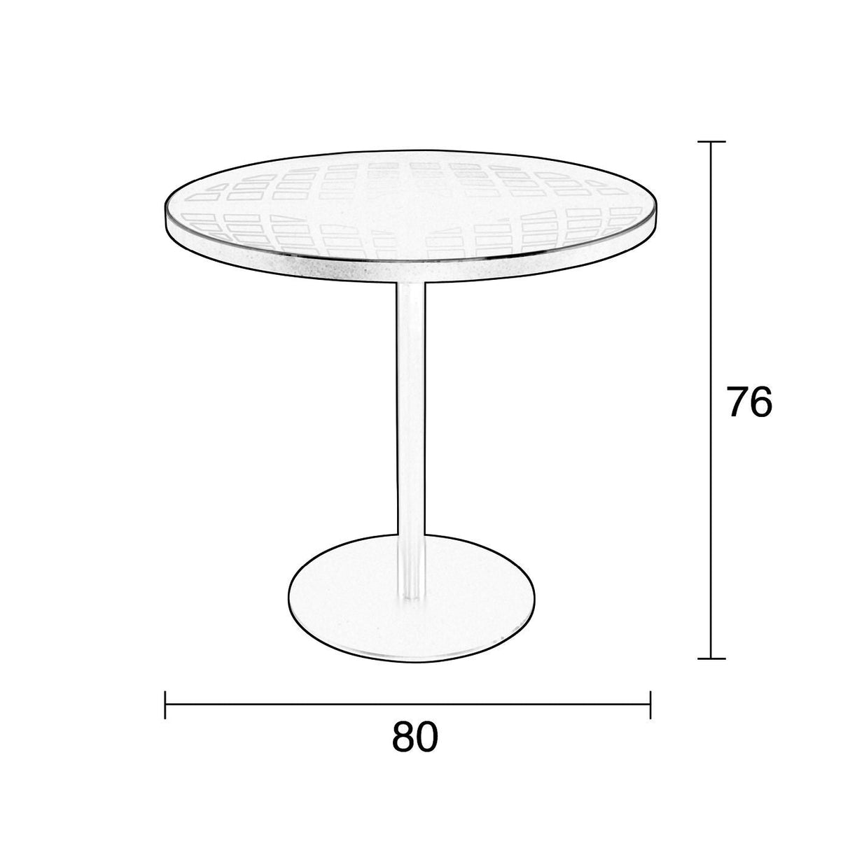 Zuiver Albert Bistro Table Ø80 - Svart/røkt