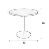 Zuiver Albert Bistro Table Ø80 - Svart/røkt