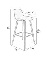 Zuiver Albert Kuip Barstool - Green