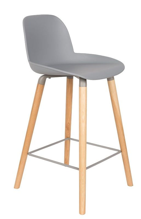 Zuiver Albert Kuip Bar Stool - Light Grey, SH: 65cm