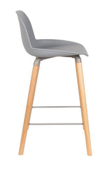 Zuiver Albert Kuip Bar Stool - Light Grey, SH: 65cm