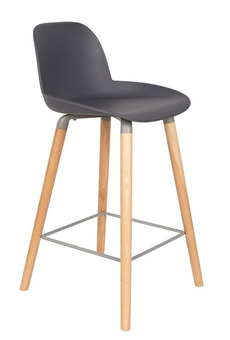 Zuiver Albert Kuip Bar Stool - Dark Grey, SH: 65cm