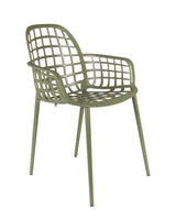 Zuiver Albert Kuip Garden Chair m/armlener, grønn